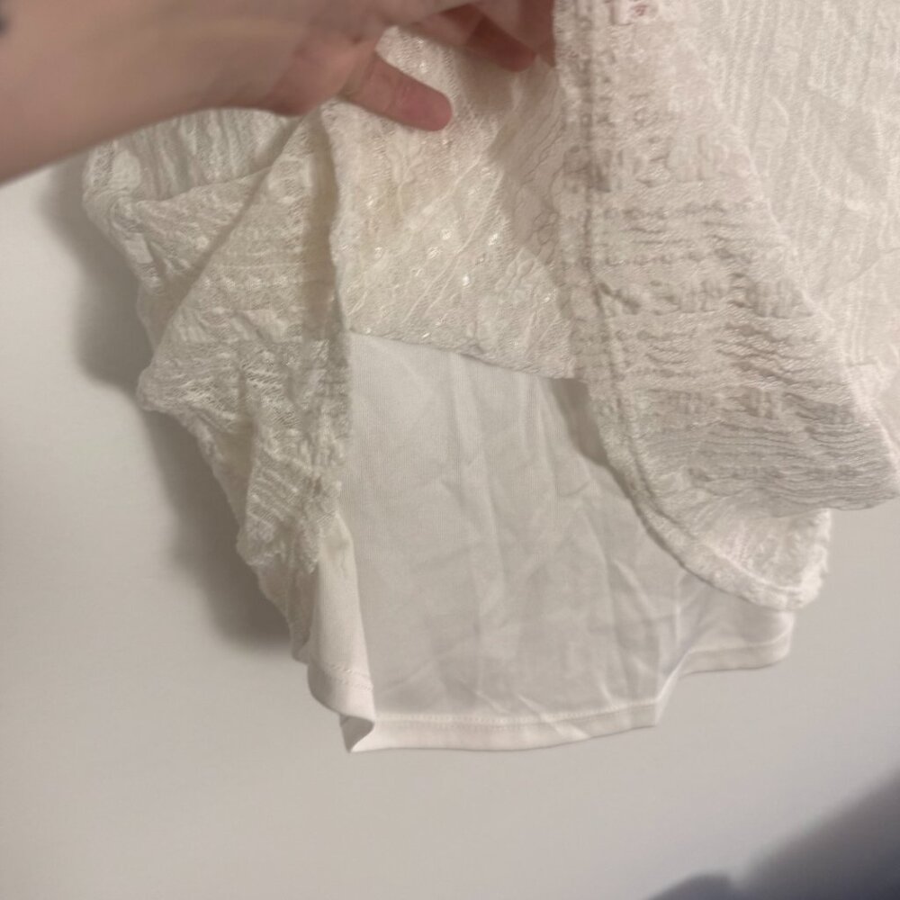 No Boundaries Ivory Lace Dress | Cottagecore | Fully Lined | Size L (12–14) - Picture 8 of 11